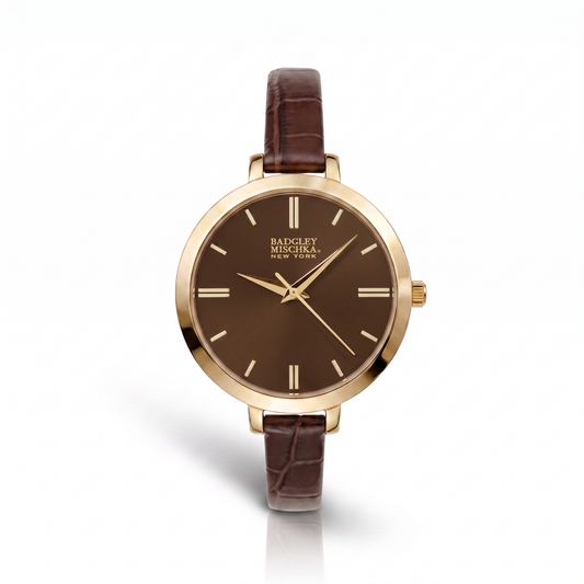 Elle Smooth Strap Watch - Brown Dial