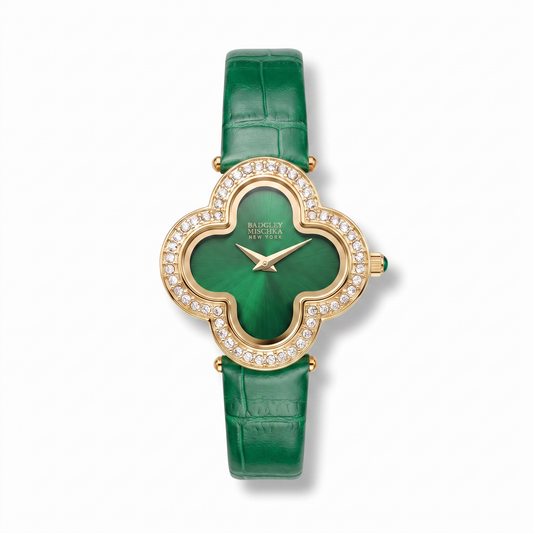 Green Clover Watch with Green Strap