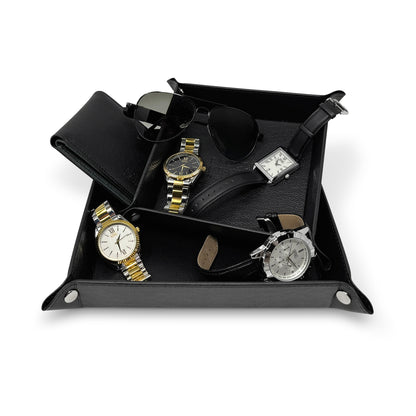 2-Pack Men's Valet Tray, 6"x6" & 8"x8"