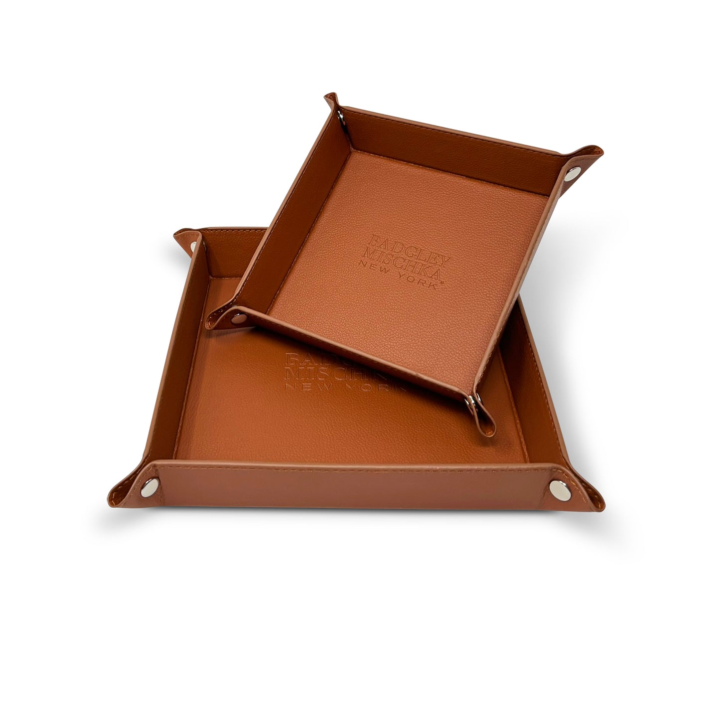 2-Pack Men's Valet Tray, 6"x6" & 8"x8"