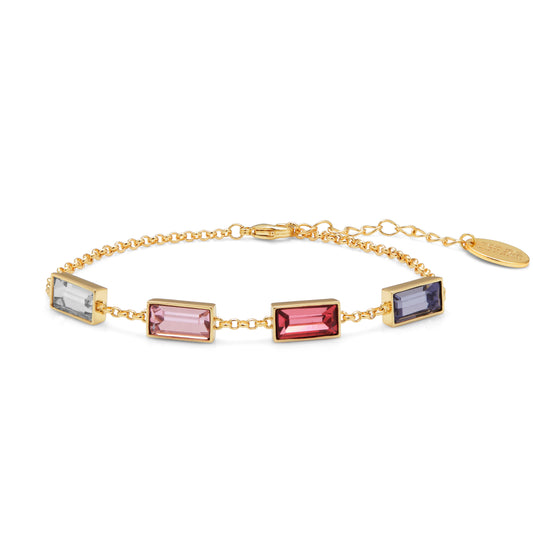 Multi-Color 4 Gemstone Bracelet