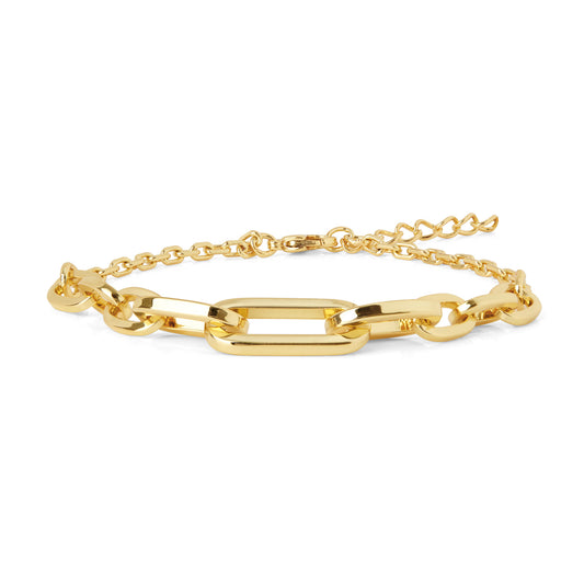 Gold Paperclip Bracelet