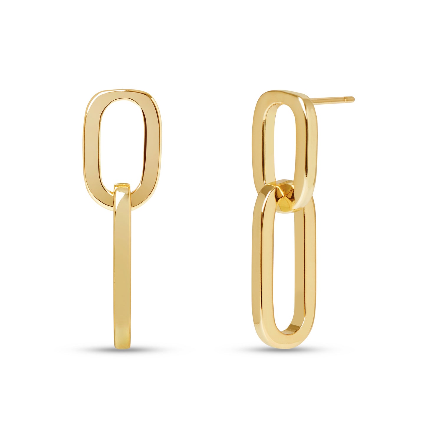 Gold Paperclip Earrings