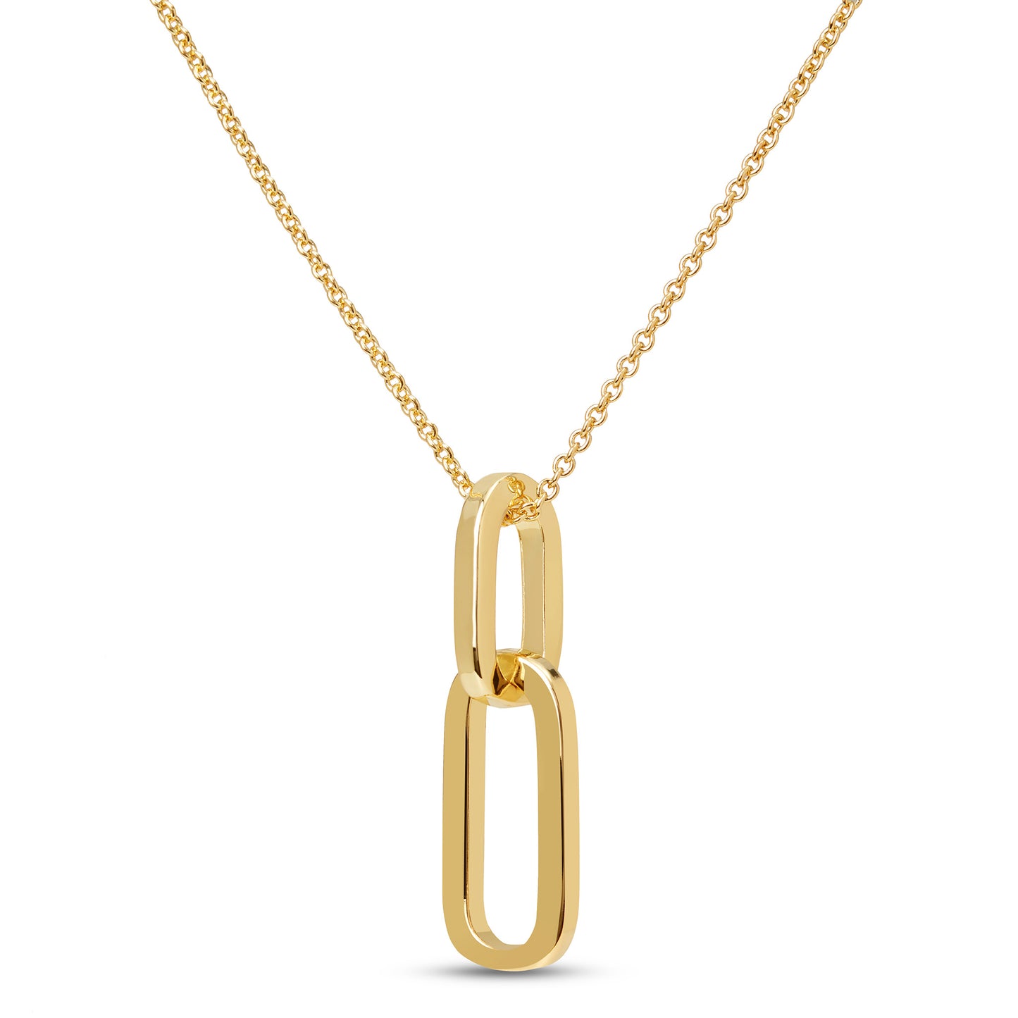 Gold Single Paperclip Necklace