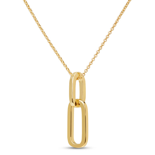 Gold Single Paperclip Necklace