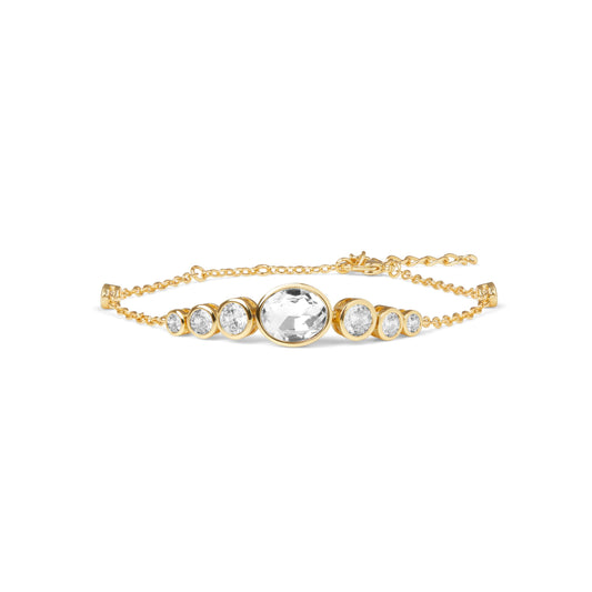 Classic Oval & Round Bezel Stone Bracelet