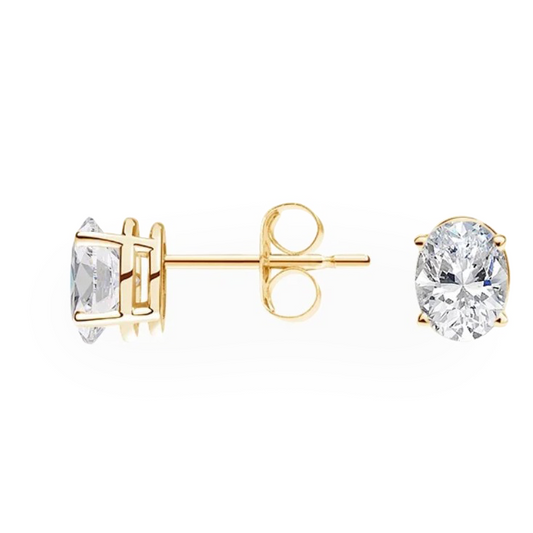 Oval Stud Earrings
