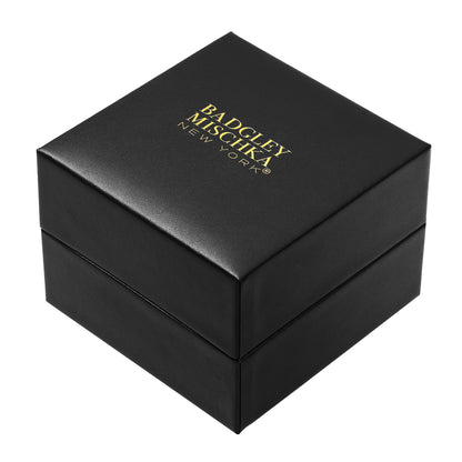 Men's Gold Round Watch with Emerald Dial, Stainless-Steel Wrapped Band