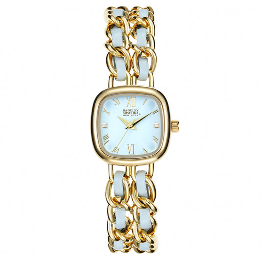 Tara Luxe Chain Watch - Blue
