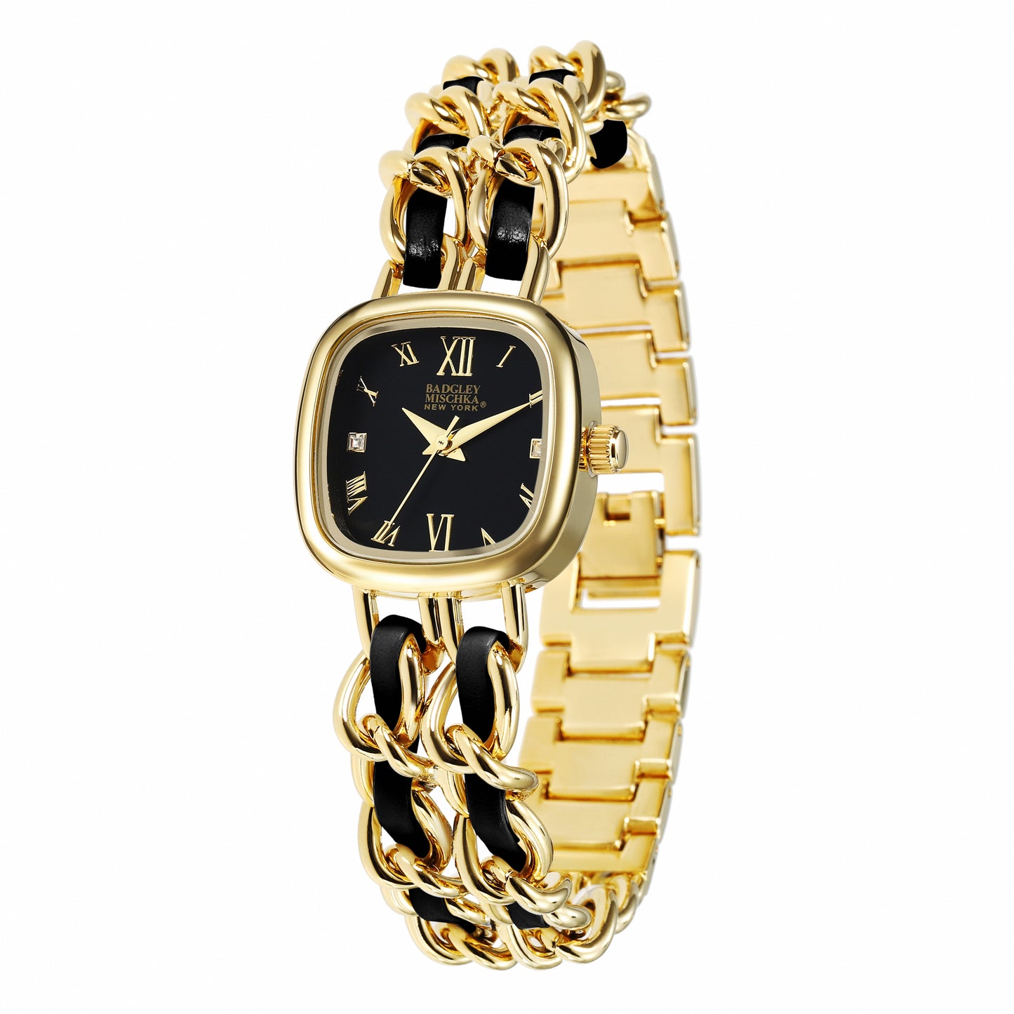 Tara Luxe Chain Watch - Black