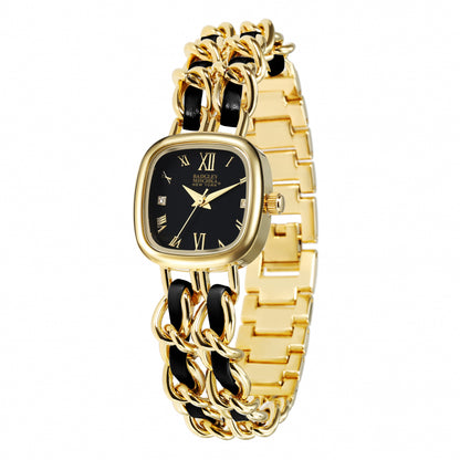Tara Luxe Chain Watch - Black