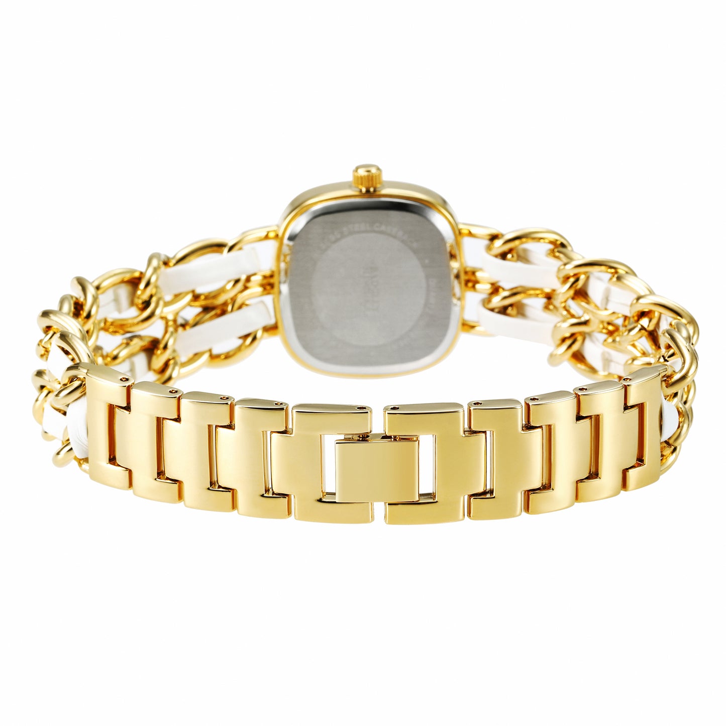 Tara Luxe Chain Watch - White