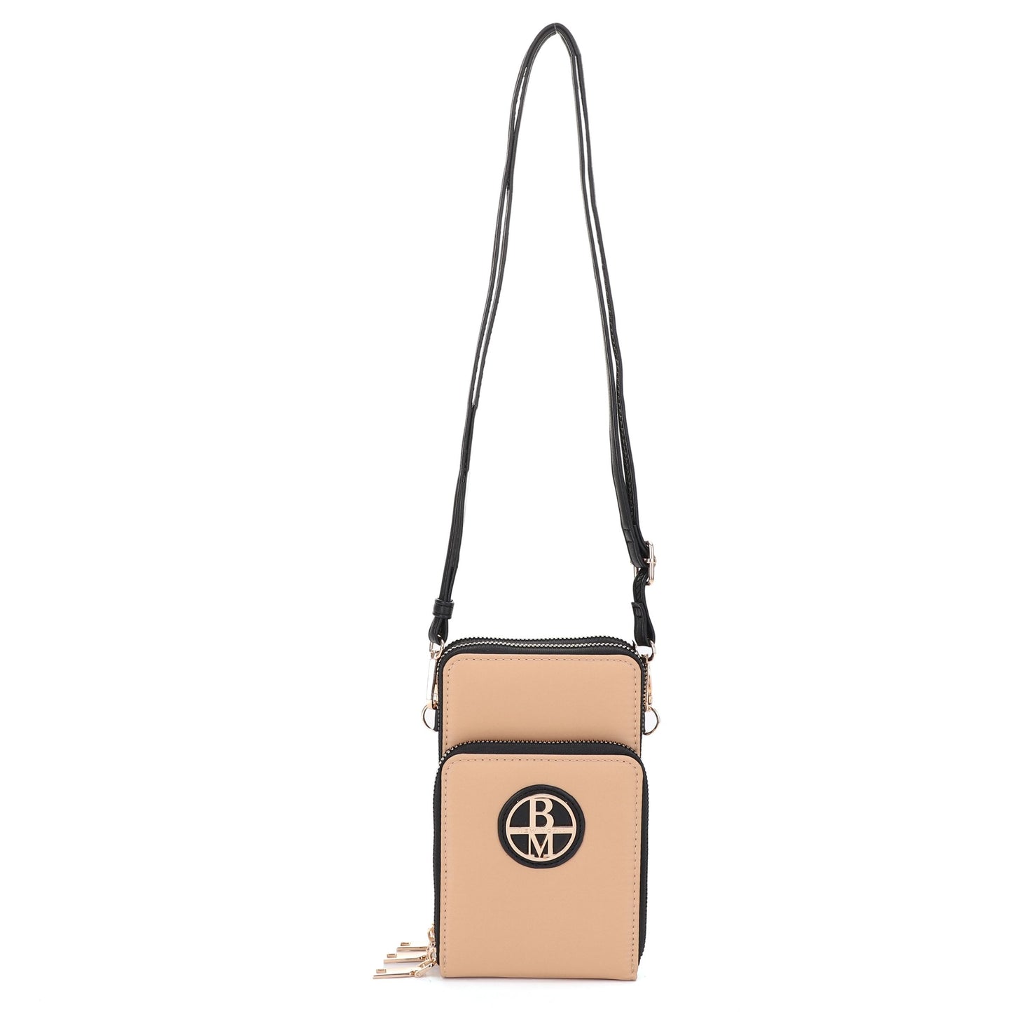 Solid Nylon Slim Crossbody (WOS) with Vegan Leather Trim