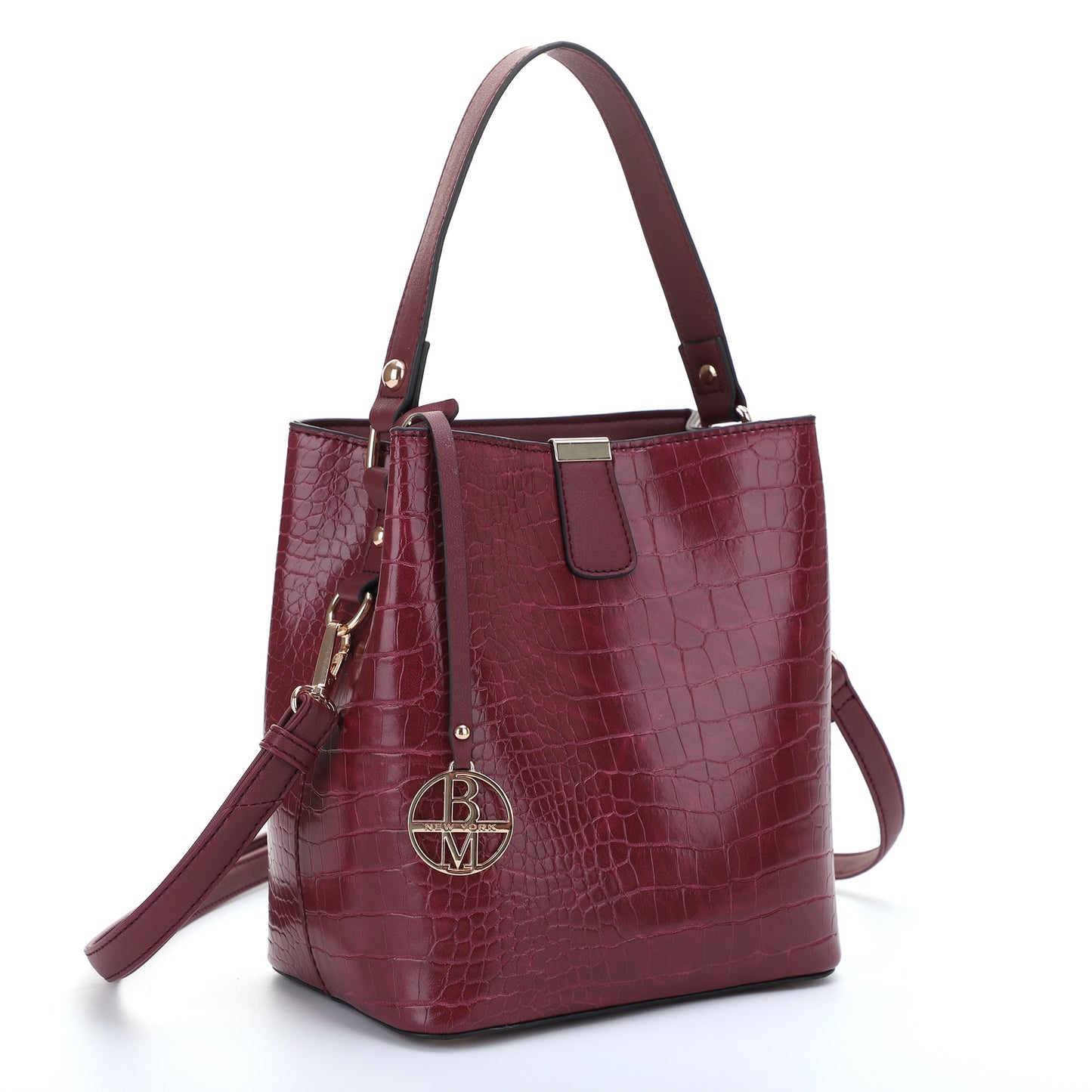 Croc Bucket Bag with Removable Shoulder Strap