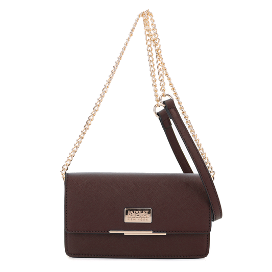 The Louise Saffiano Clutch/Chain Shoulder Bag
