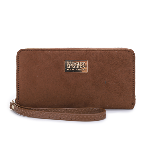 Jackie Suede Wristlet Wallet