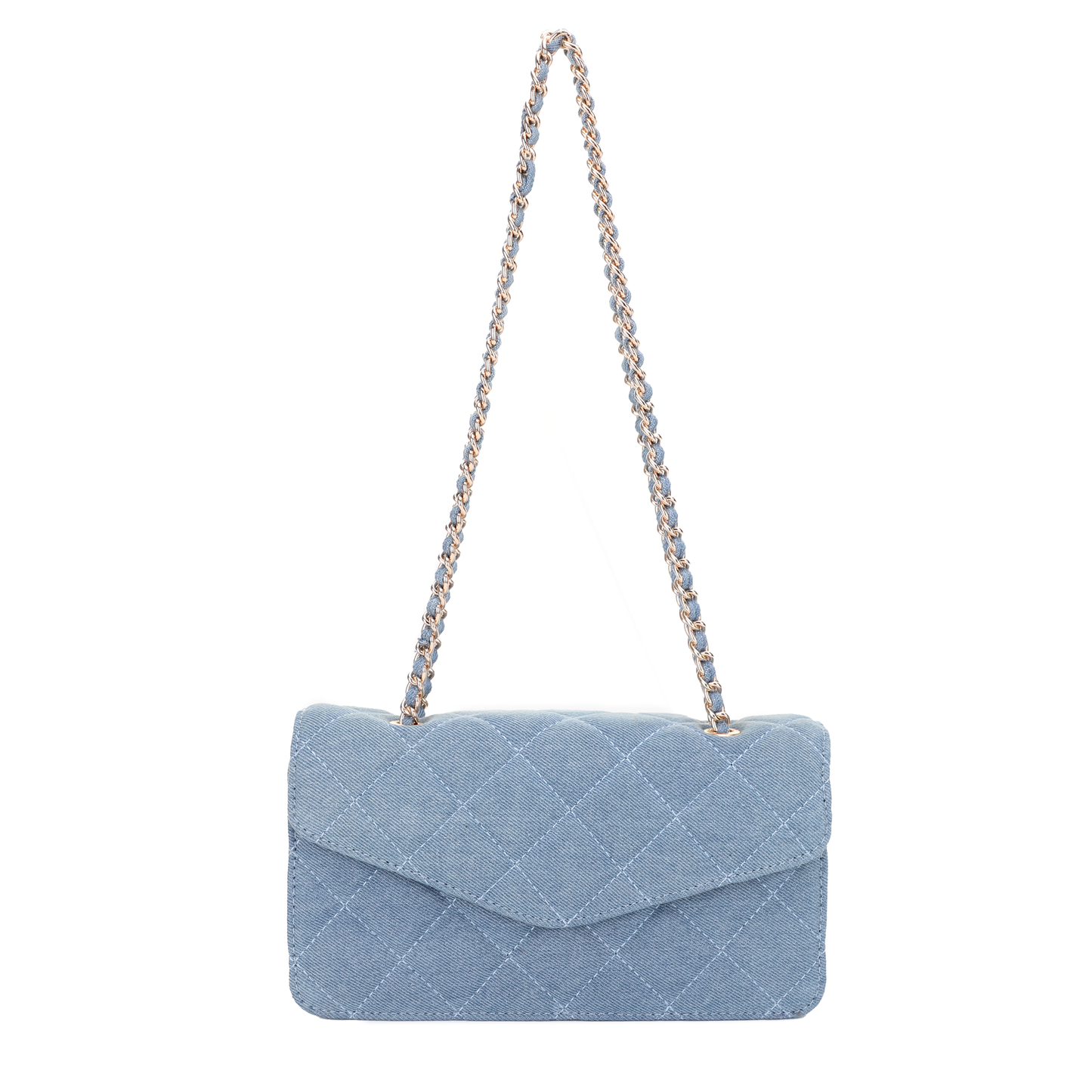 Elle Denim Quilted Shoulder Bag