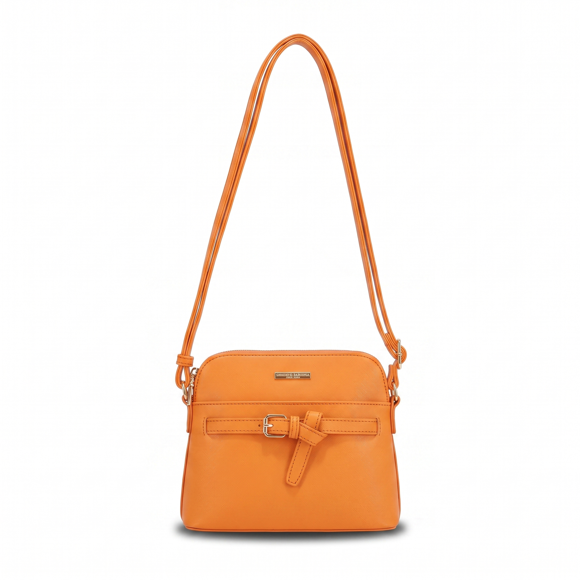 Belted Dome Crossbody Orange