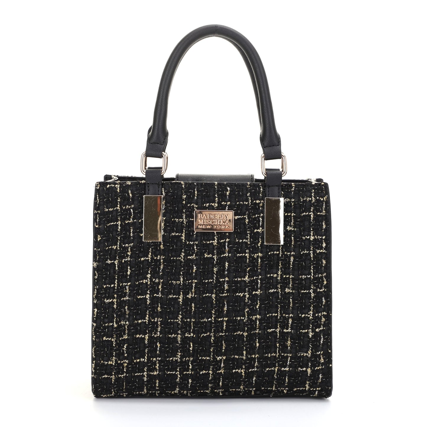 The Tara Tweed Satchel - Black