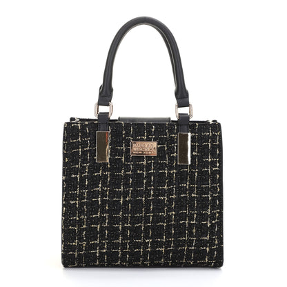 The Tara Tweed Satchel - Black