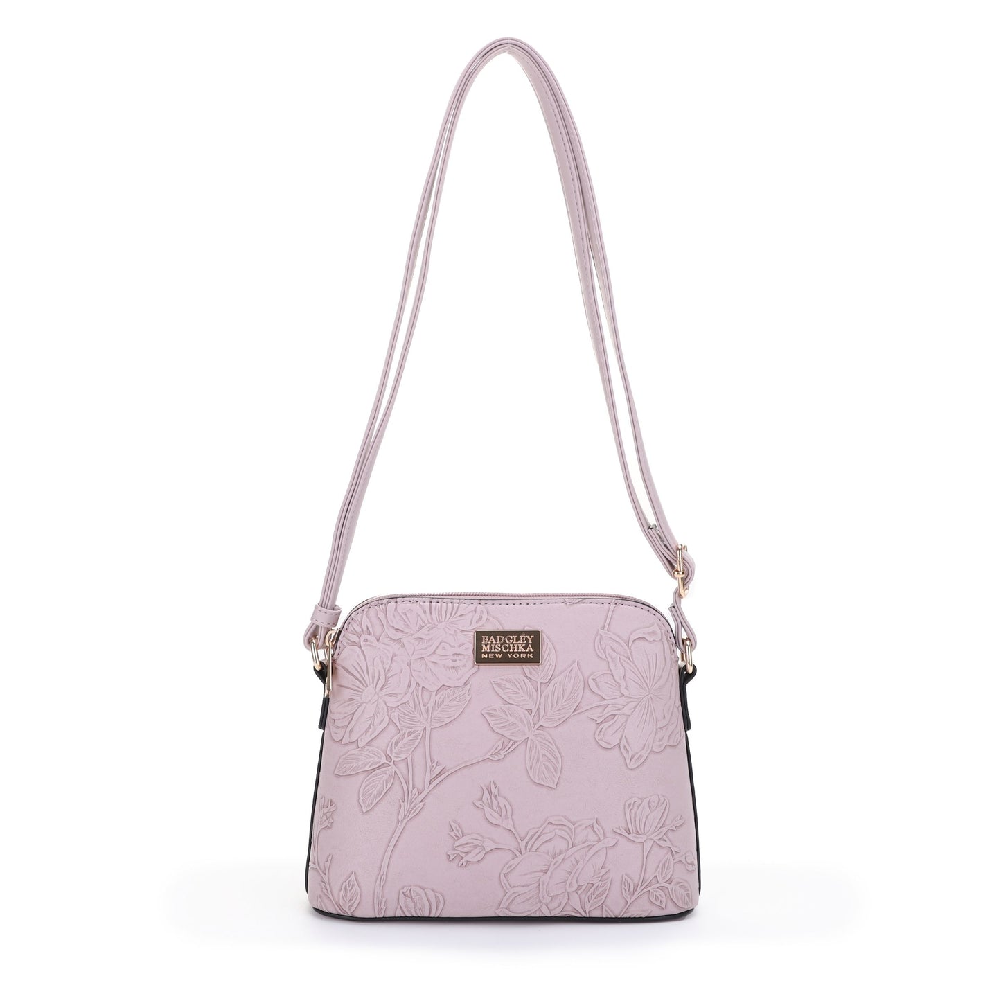 Floral Embossed Dome Crossbody