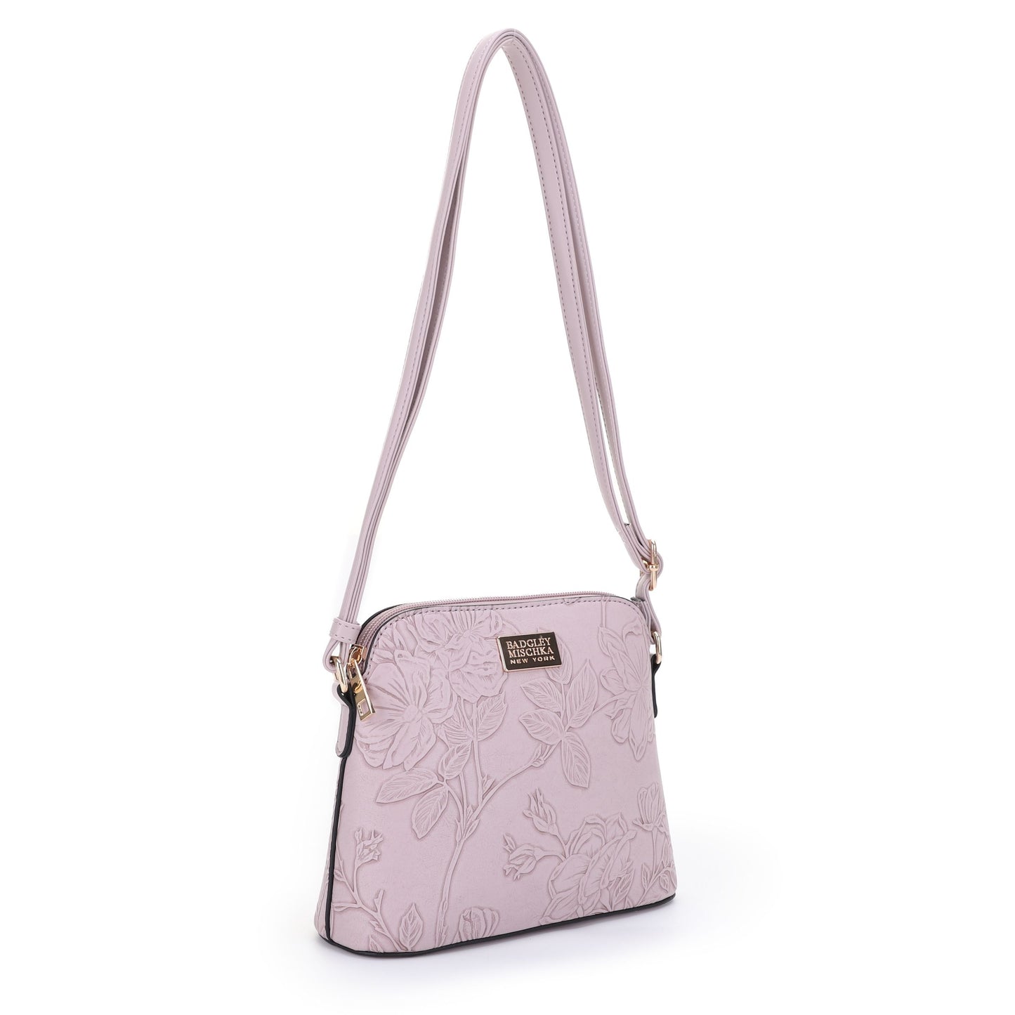 Floral Embossed Dome Crossbody