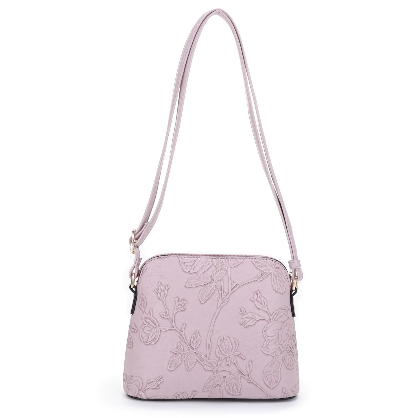 Floral Embossed Dome Crossbody