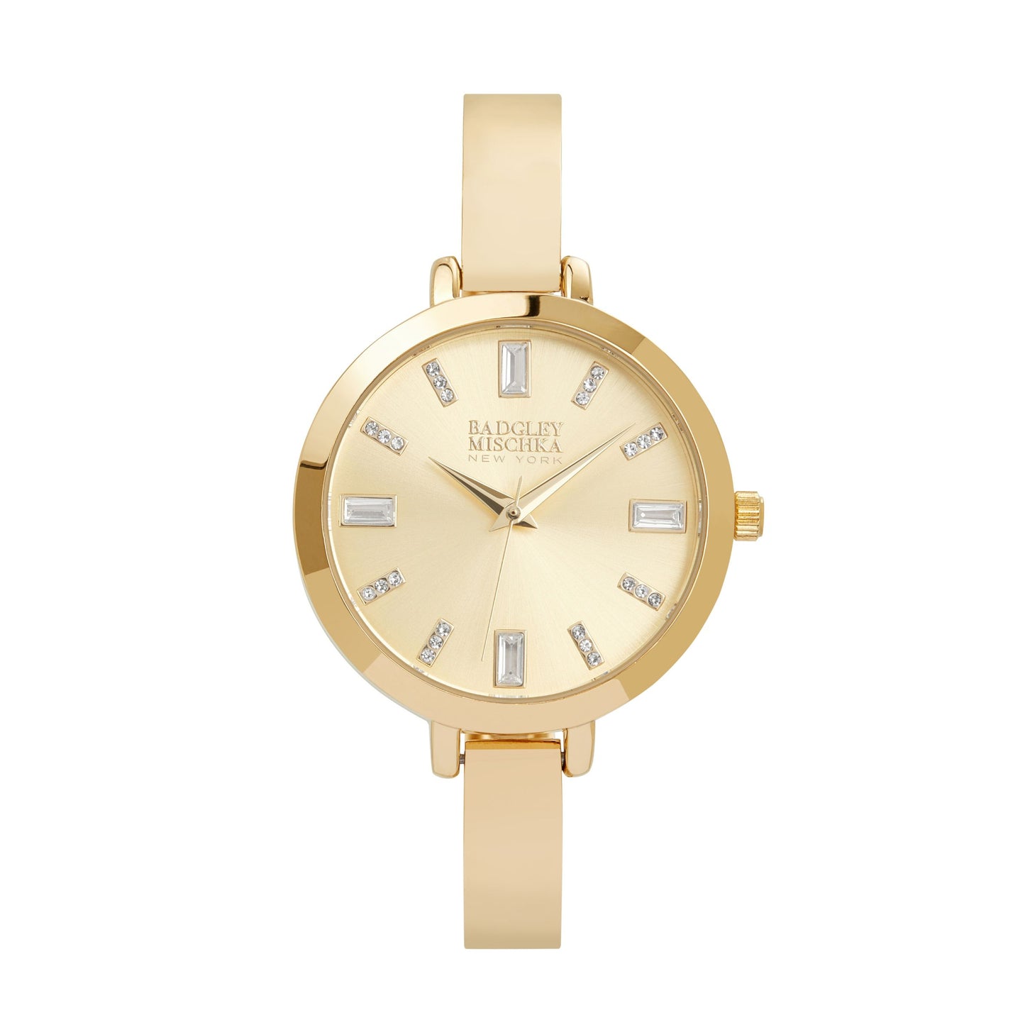 Women's Round Bangle Watch with Gold Dial