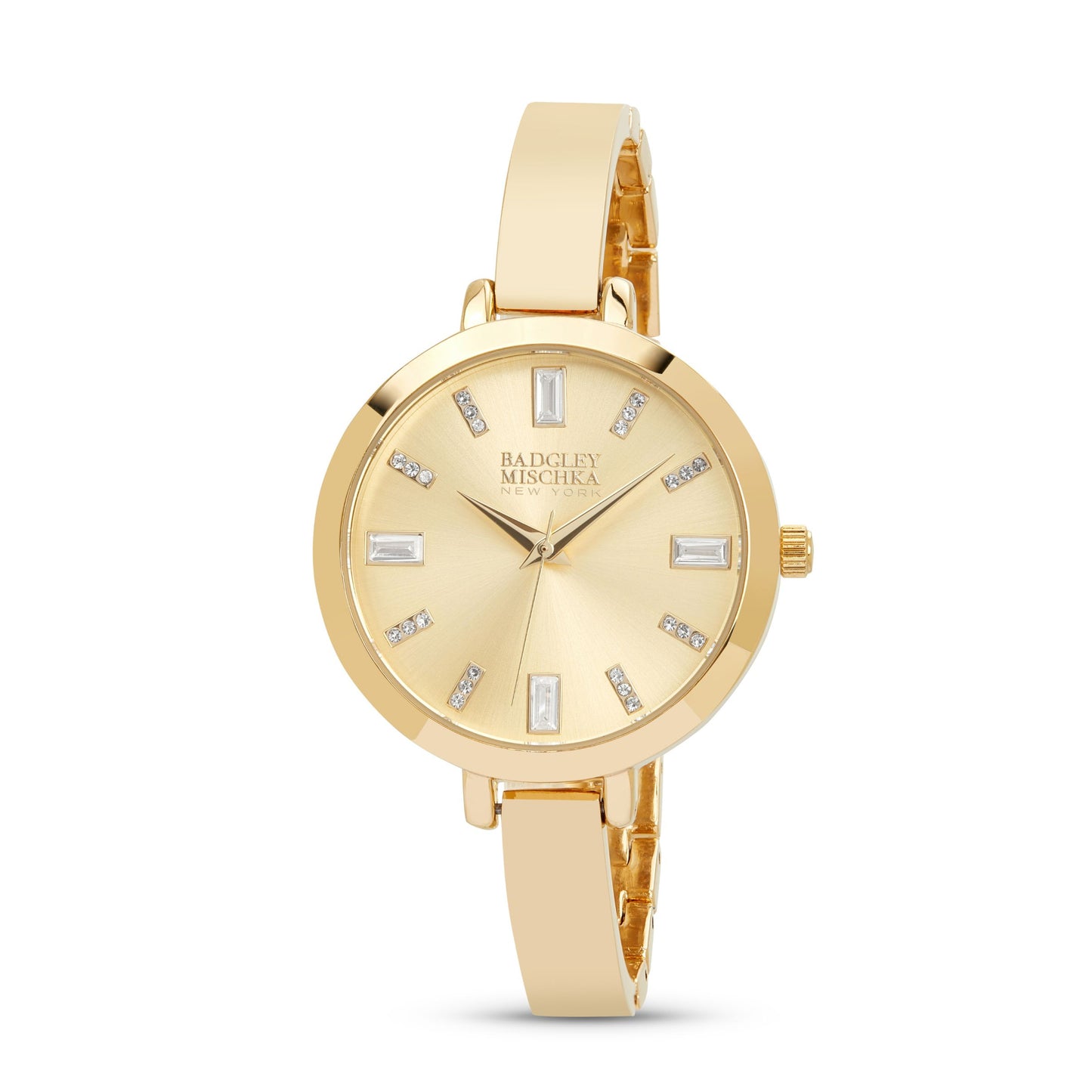 Women's Round Bangle Watch with Gold Dial