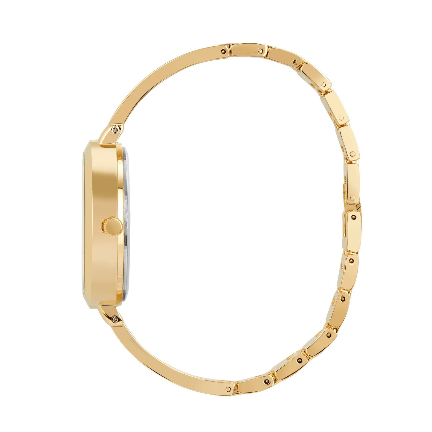 Women's Round Bangle Watch with Gold Dial