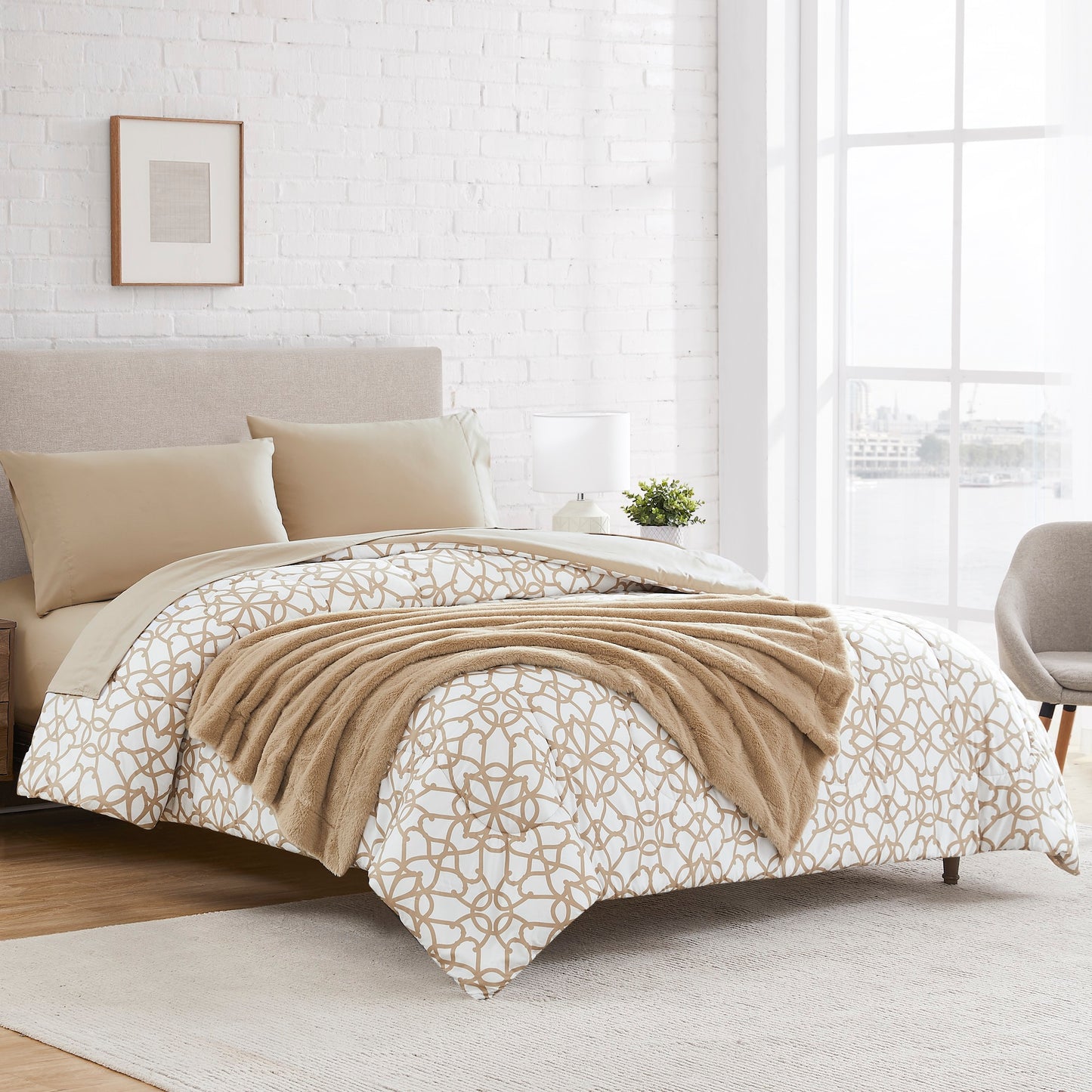 1pc Geo Printed Comforter